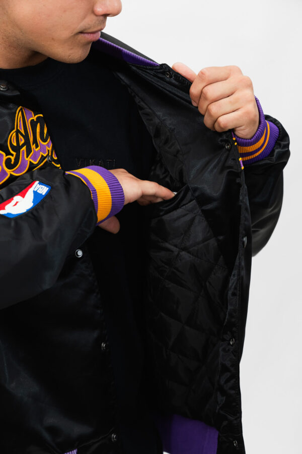 Chaqueta Varsity Retro Lakers Negra - Imagen 5