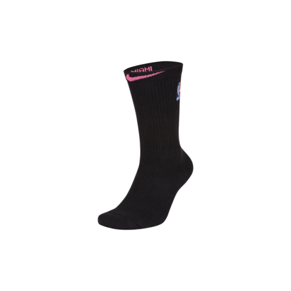 Medias Nike Elite NBA Crew Socks - Black/Pink - Imagen 2