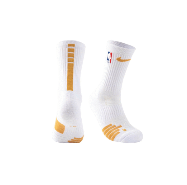 Medias Nike Elite NBA Crew Socks - White/Gold